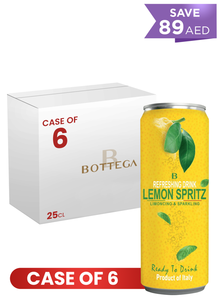Bottega Lemon Spritz Can 25Cl X 6 Cans Promo