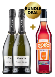 2 Bottles Canti Pinot Grigio Vino Spumante Brut Heritage 75Cl, Get  1 Bottle Rosso Italiano Aperitivo 1L Free